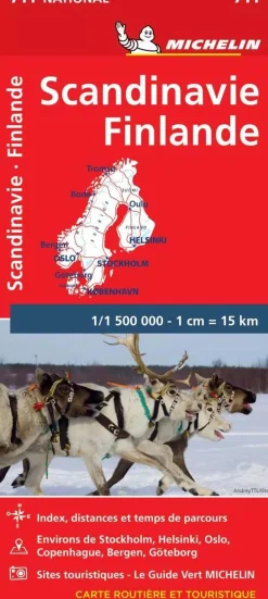 Michelin Wegenkaarten & Atlassen|Wegenkaarten>wegenkaart 711 Scandinavië & Finland
