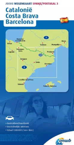ANWB Wegenkaarten & Atlassen|Wegenkaarten>Wegenkaart Catalonië, Costa Brava