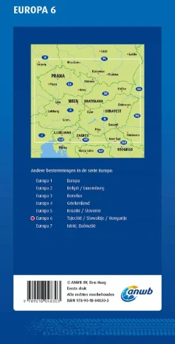 ANWB Wegenkaarten & Atlassen|Wegenkaarten<Wegenkaart Hongarije, Slowakije en Tsjechië