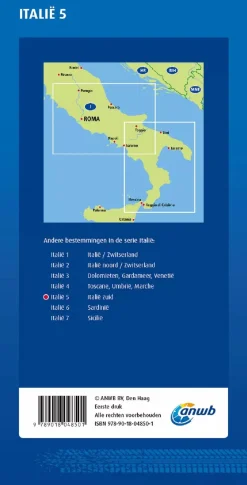 ANWB Wegenkaarten & Atlassen|Wegenkaarten<Wegenkaart Italië-Zuid