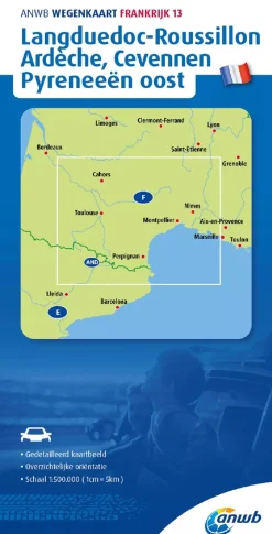 ANWB Wegenkaarten & Atlassen|Wegenkaarten<Wegenkaart Languedoc-Roussillon