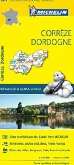 Michelin Wegenkaarten<Wegenkaart Local 329 Corrèze - Dordogne