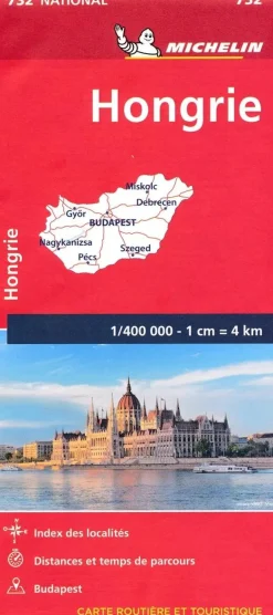 Michelin Wegenkaarten<Wegenkaart National 732 Hongarije