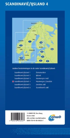 ANWB Wegenkaarten & Atlassen|Wegenkaarten<Wegenkaart Noorwegen en Zweden