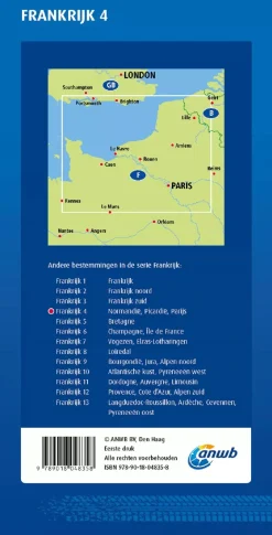 ANWB Wegenkaarten & Atlassen|Wegenkaarten<Wegenkaart Normandie, Picardie, Parijs