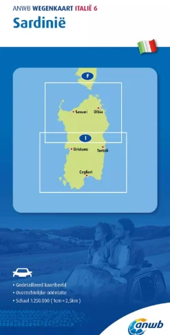 ANWB Wegenkaarten & Atlassen|Wegenkaarten>Wegenkaart Sardinië