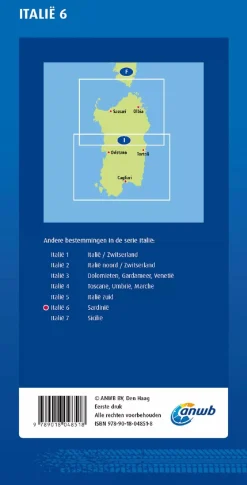 ANWB Wegenkaarten & Atlassen|Wegenkaarten>Wegenkaart Sardinië