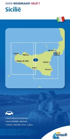 ANWB Wegenkaarten & Atlassen|Wegenkaarten>Wegenkaart Sicilië