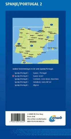 ANWB Wegenkaarten & Atlassen|Wegenkaarten<Wegenkaart Spanje Noord
