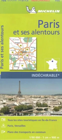 Michelin Wegenkaarten<Wegenkaart Zoom 102 Paris et Alentours