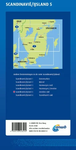 ANWB Wegenkaarten & Atlassen|Wegenkaarten<Wegenkaart Zweden-Zuid