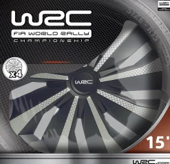 Wrc Autobanden & Accessoires<Wieldoppen - 15 inch - carbon look - 4 stuks
