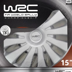 Wrc Autobanden & Accessoires>Wieldoppen Sepang 15" - zilver 4 stuks