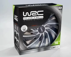 Wrc Autobanden & Accessoires<Wieldoppen 16" - zilver/zwart 4 stuks