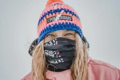 Poederbaas Sjaals|Sjaals<Zwart Logo - Nekwarmer